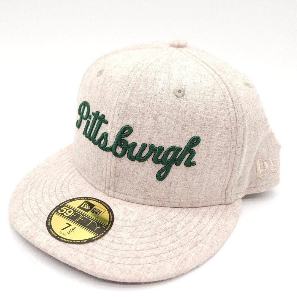 Pittsburgh Pirates New Era‎ 59Fifty Fitted 7 3/8 Hat Cooperstown Wool Script Cap